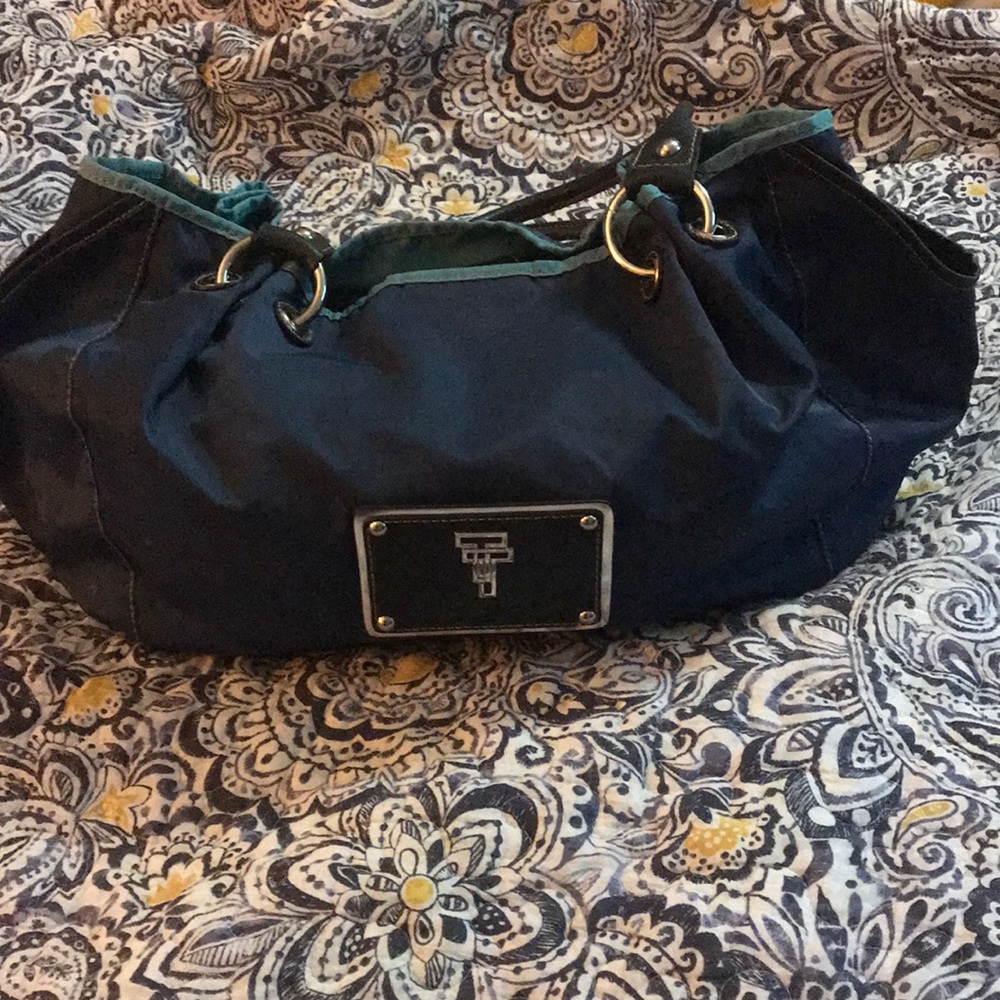 Navy blue Tignanello hand bag EUC